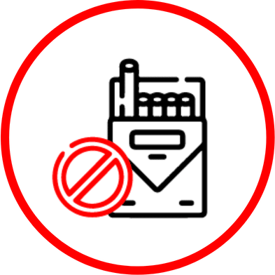 Prohibido tirar colillas de cigarrillo o fósforos al suelo